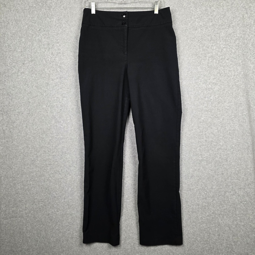 Shape FX Newport News Pants Womens 13‎ Black Stretch Dress Career Straight Leg